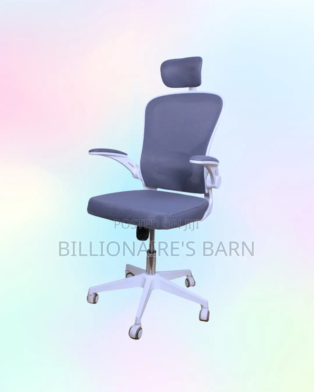 Heavy-Duty White Ergonomic Office Chair — Breathable in Hot Weather