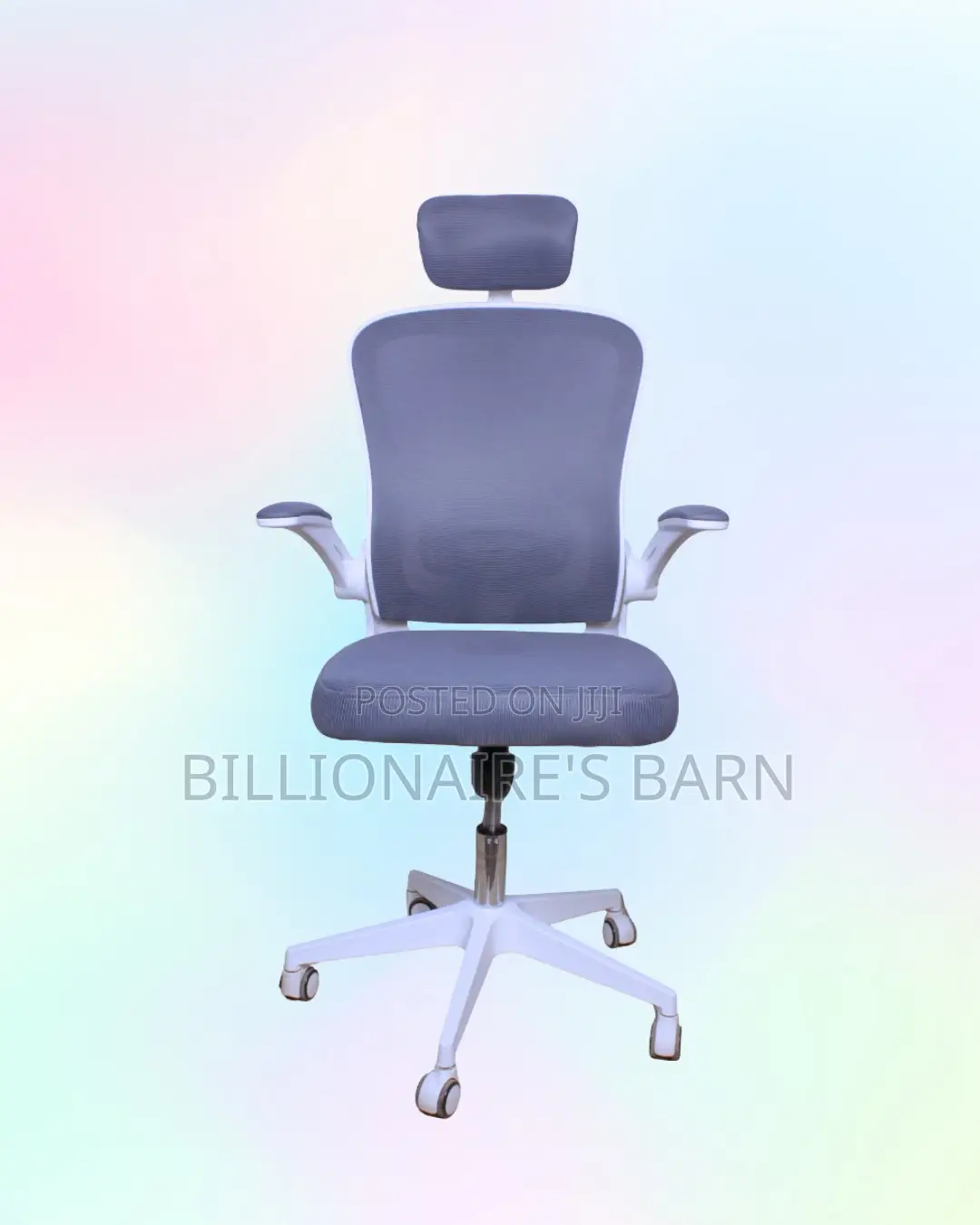 Heavy-Duty White Ergonomic Office Chair — Breathable in Hot Weather