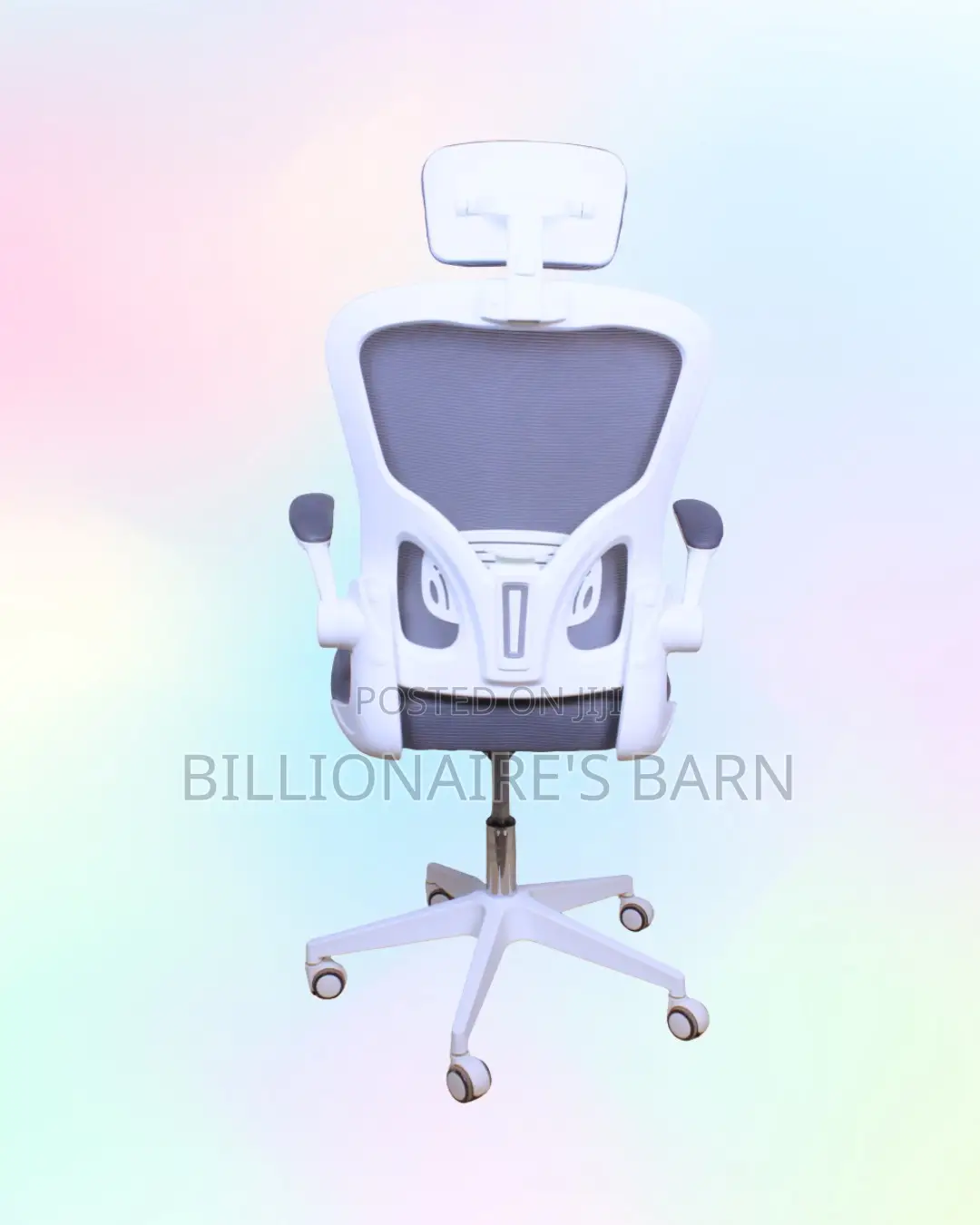 Heavy-Duty White Ergonomic Office Chair — Breathable in Hot Weather