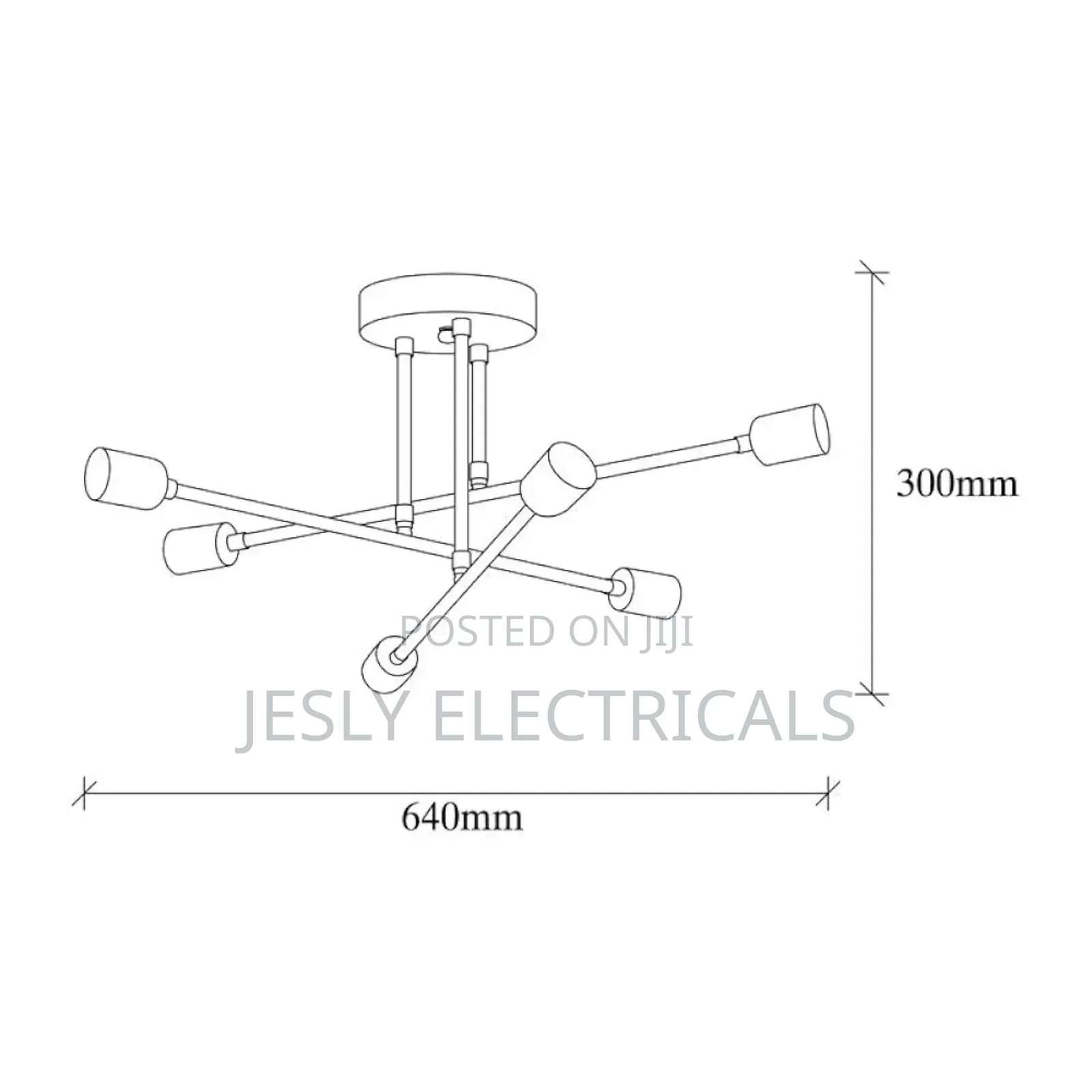 Ceiling Lamp "Makurdi" [Opv-521shn1131] | Greenice