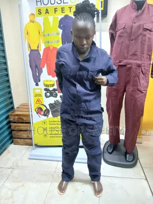 Maroon And Navy Blue Overalls