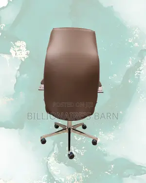 Brown Executive Leather Office Chair (Minimal) — Limited Stock