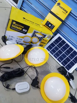 Sunking Home 60 Solar Lighting System Phone Charging With a Radio Kit