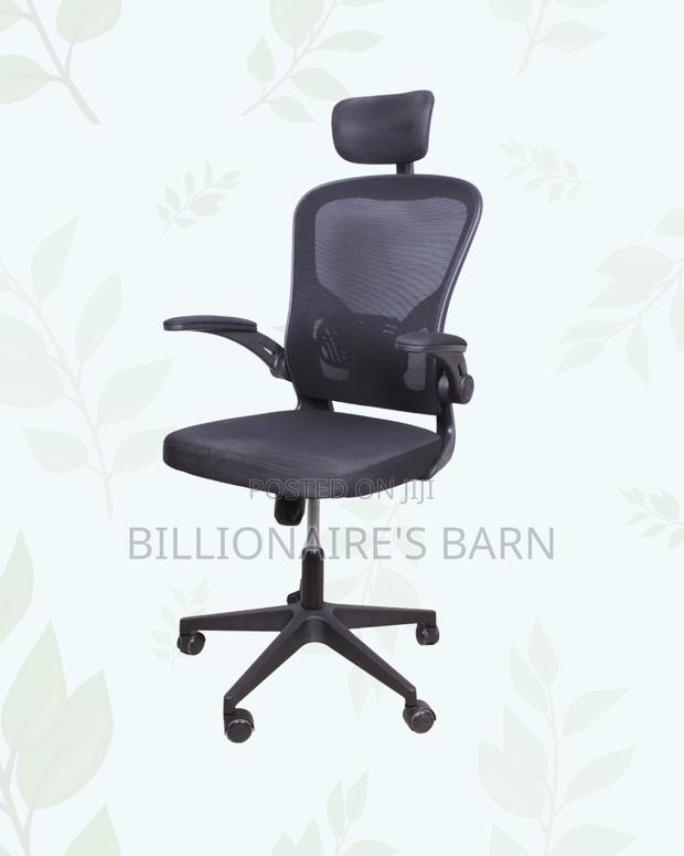 Durable Grey Ergonomic Office Chair — Smooth-Rolling Mobility - thumbnail 3