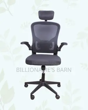 Durable Grey Ergonomic Office Chair — Smooth-Rolling Mobility