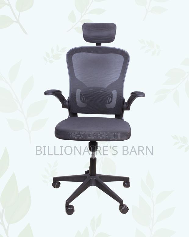 Durable Grey Ergonomic Office Chair — Smooth-Rolling Mobility - thumbnail 4