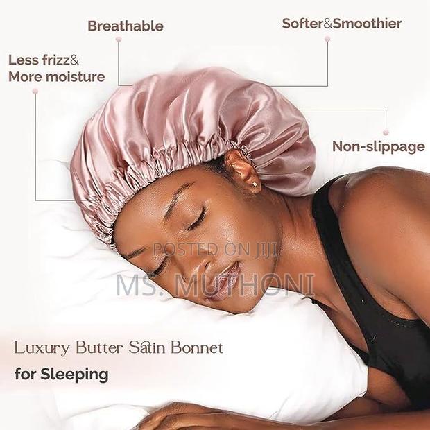 Adjustable Sleeping Satin Hair Bonnet - thumbnail 3