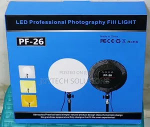 Dimmable Pf26 3 Colors Ring Light With 2.5m High Tripod