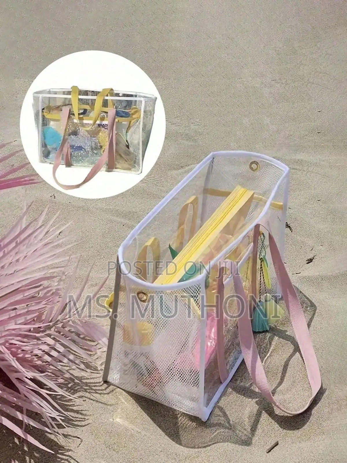 Large Capacity Tote Beach /Swimming Bag With Zip
