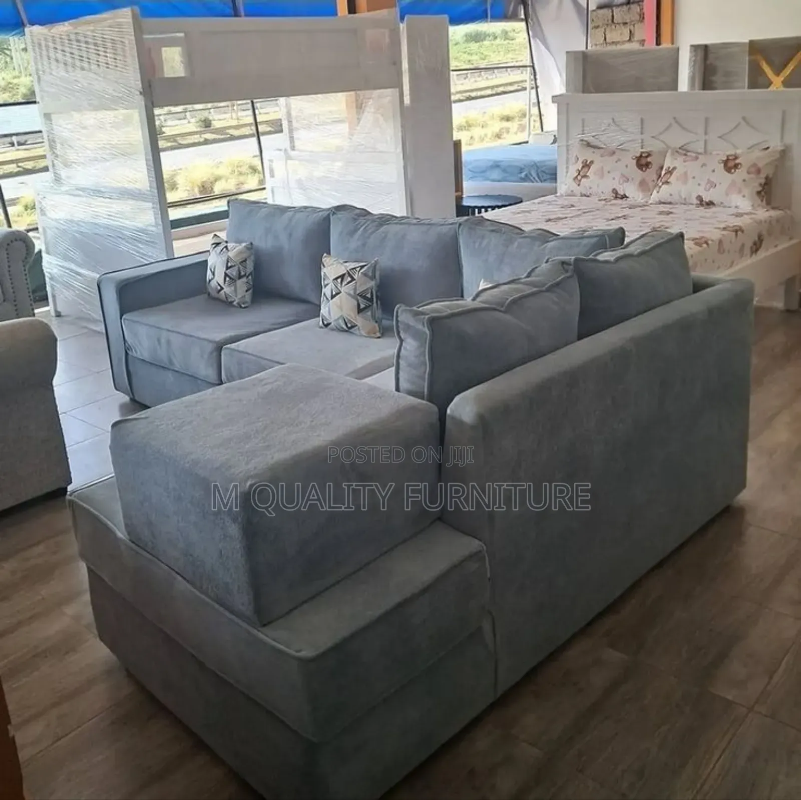Gray Chic Stylish Elegant Couch