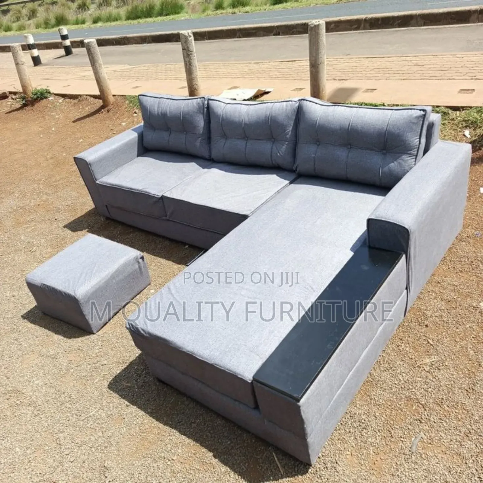 Gray Family Lounge Sectional-Couch