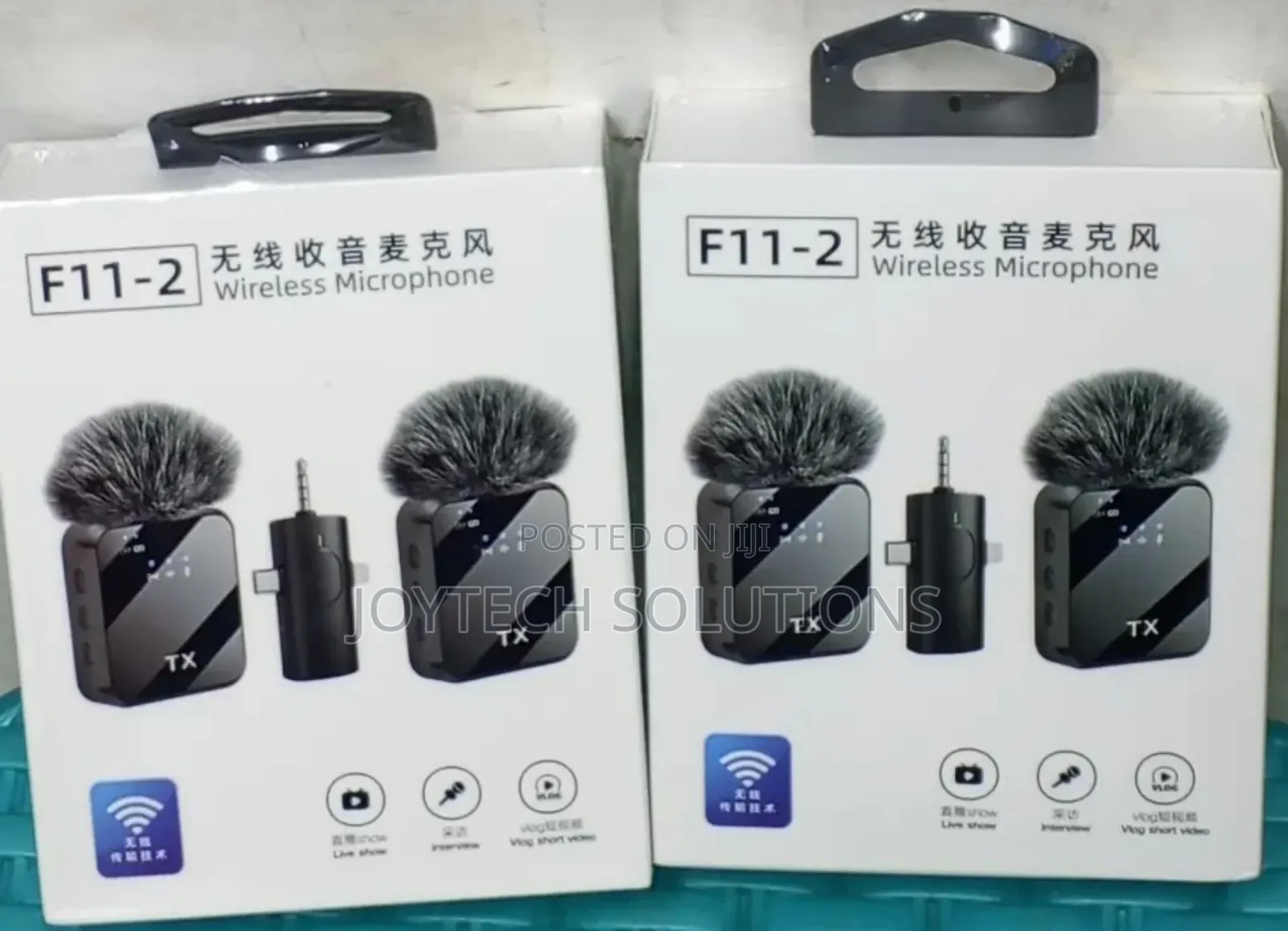 The Lavalier Microphone F11-2. Rechargeable Wireless Mobile Phone Mic