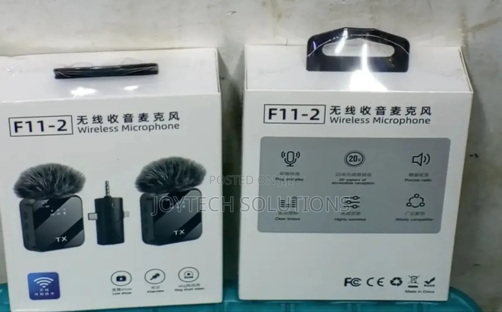 The Lavalier Microphone F11-2. Rechargeable Wireless Mobile Phone Mic