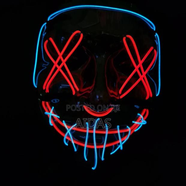 Led Light Up Purge Mask – Halloween Party Costume - thumbnail 3