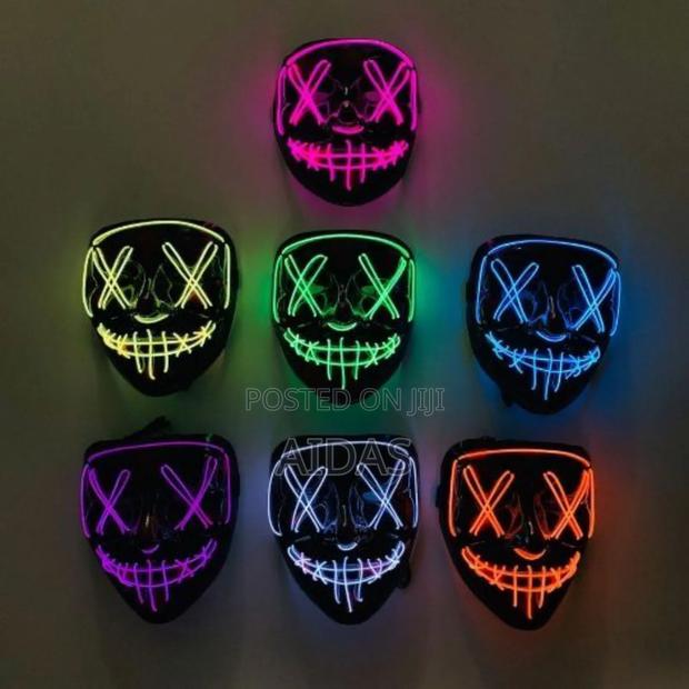 Led Light Up Purge Mask – Halloween Party Costume - thumbnail 4