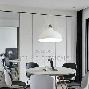 Sanbddlyy White Dome Metal Pendant Lamp