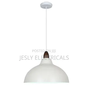 Sanbddlyy White Dome Metal Pendant Lamp