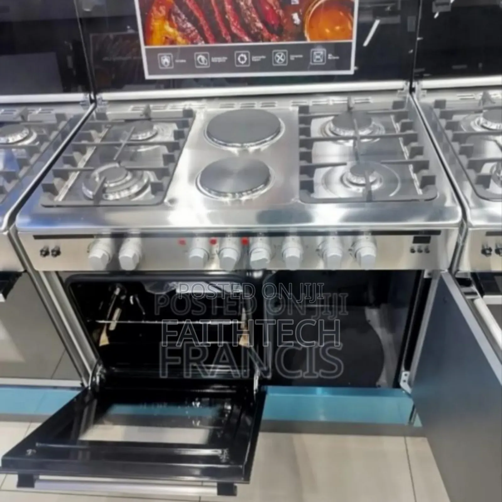 60*90 Haier 4+2 Standing Cooker With Gas Compartment