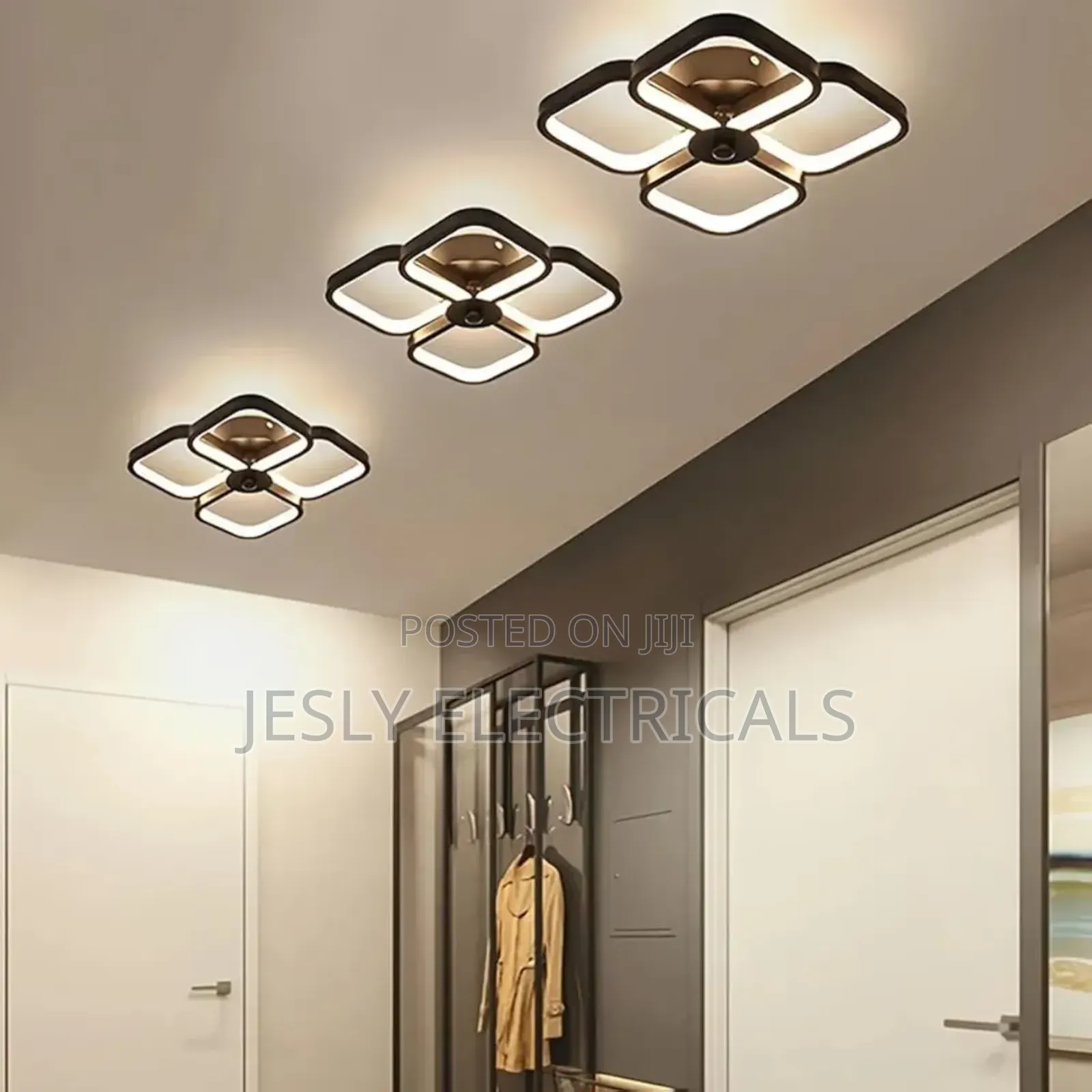 Modern Fancy Led Ceiling Lamp Square Nordic