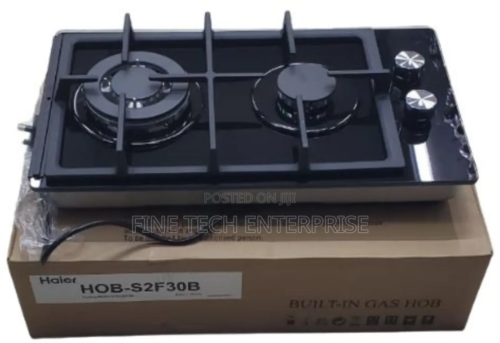 Haier Glass Inbuilt 2 Burner With Wok Burner Hob Cooker