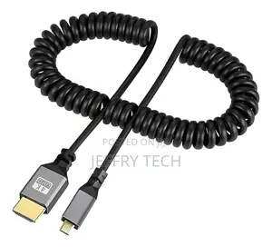 Microhdmi to Hdmi Spiral Cable 2.4m
