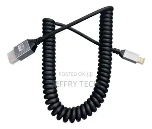 Microhdmi to Hdmi Spiral Cable 2.4m