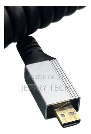 Microhdmi to Hdmi Spiral Cable 2.4m