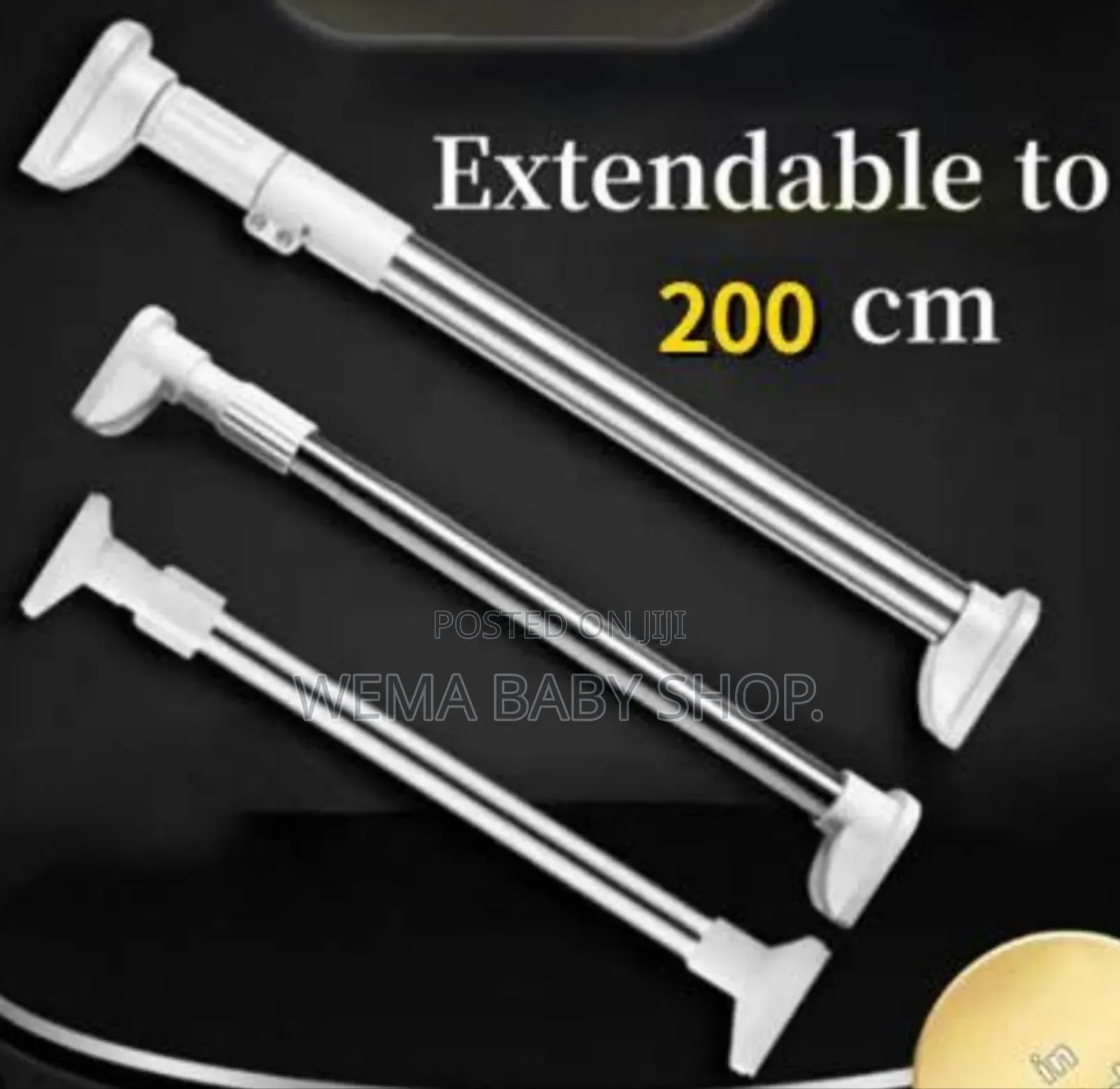 Multipurpose Extendable Telescopic Rod (110cm -200cm)