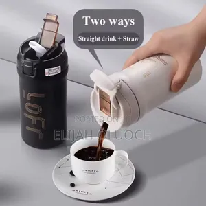 600ml (20 Oz) Loff Thermos Cup With Straw