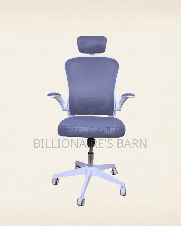 White Ergonomic Office Chair (Adjustable) — Fast Seller - thumbnail 2