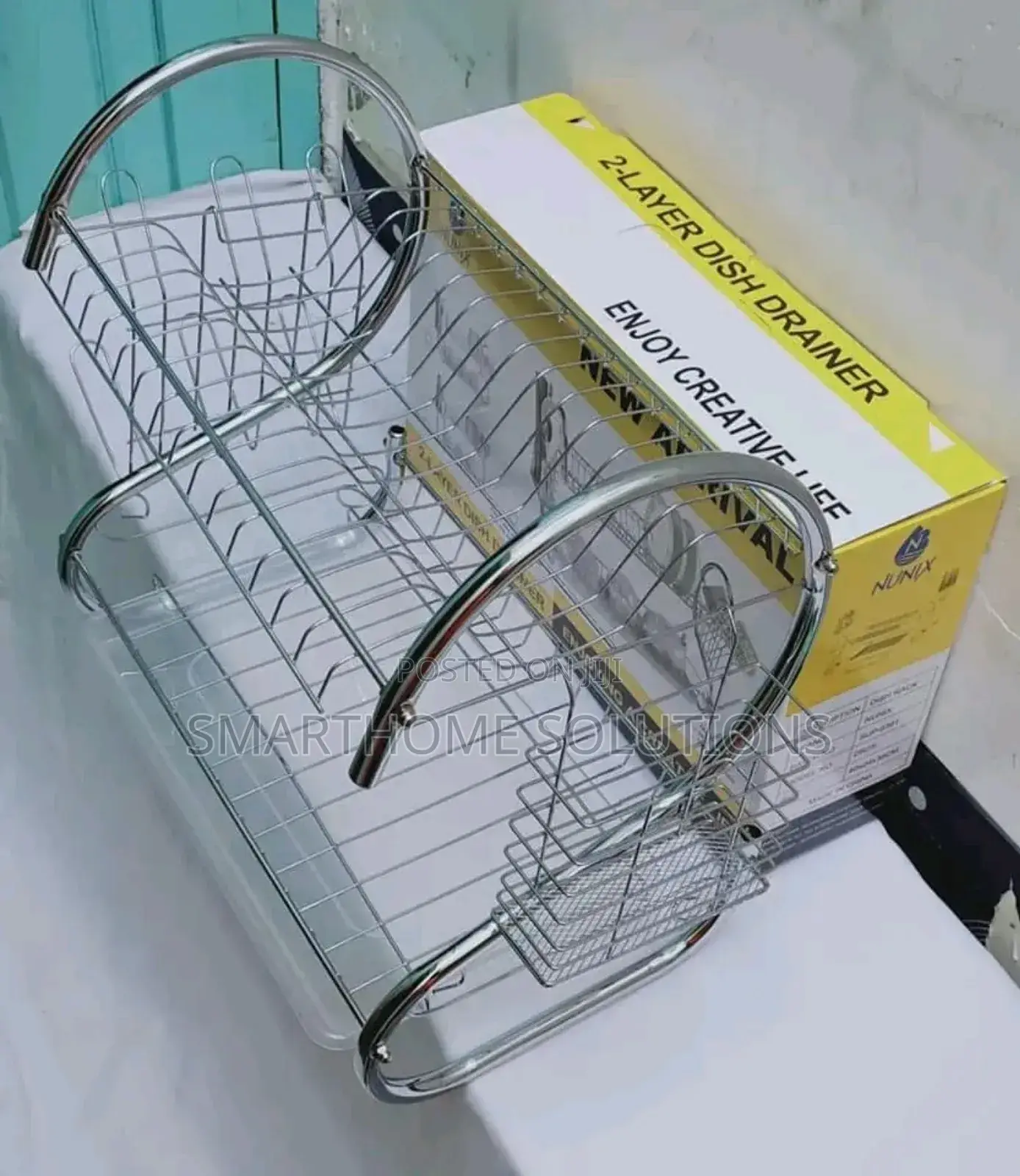 2 Tier Dish Rack With Cutlery Holder