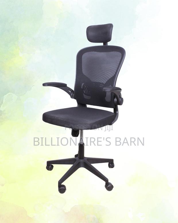 Breathable Grey Ergonomic Office Chair | Lumbar Support - thumbnail 2