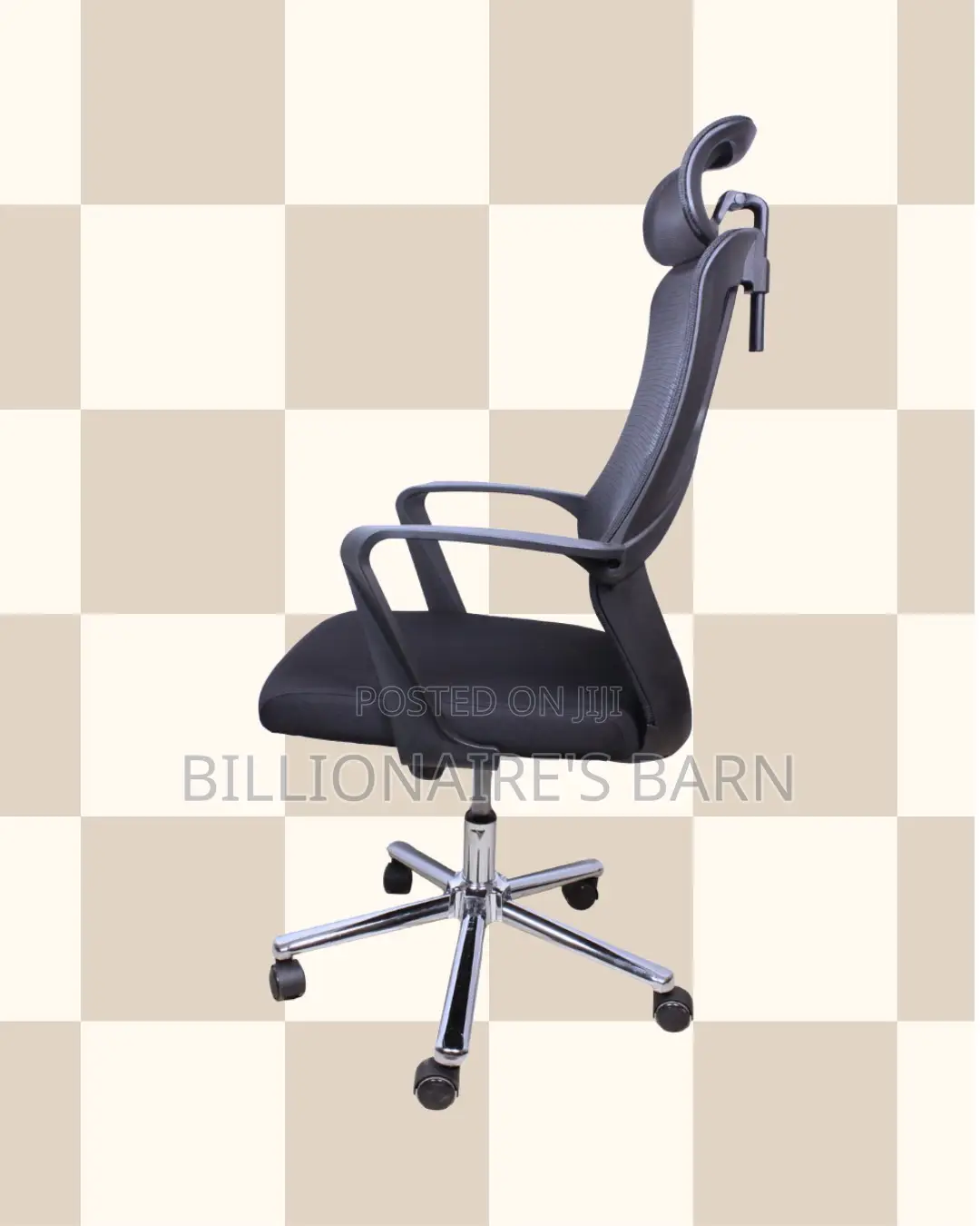 High Back Mesh Office Chair | Supportive Padded Armrests