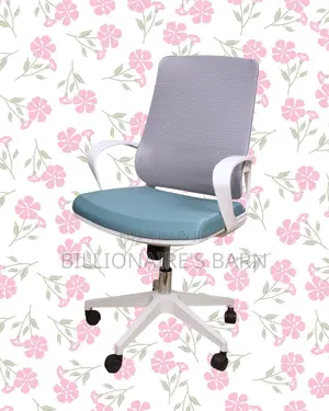 Quiet-Roll White Ergonomic Mesh Office Chair — Smooth-Rolling Mobility