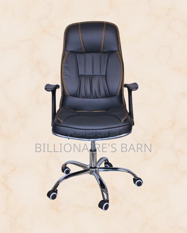 Executive Leather Office Chair | New Arrival Mesh Backrest - thumbnail 4