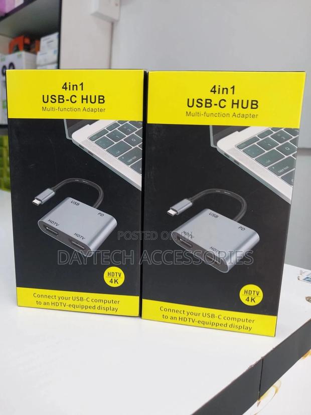 Usb C to Dual Hdmi Converter Adapter With Usb 3.0 Type C Charging Port - thumbnail 3