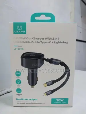 Usams Car Charger Us-Cc219 (Type-C + Lightning)