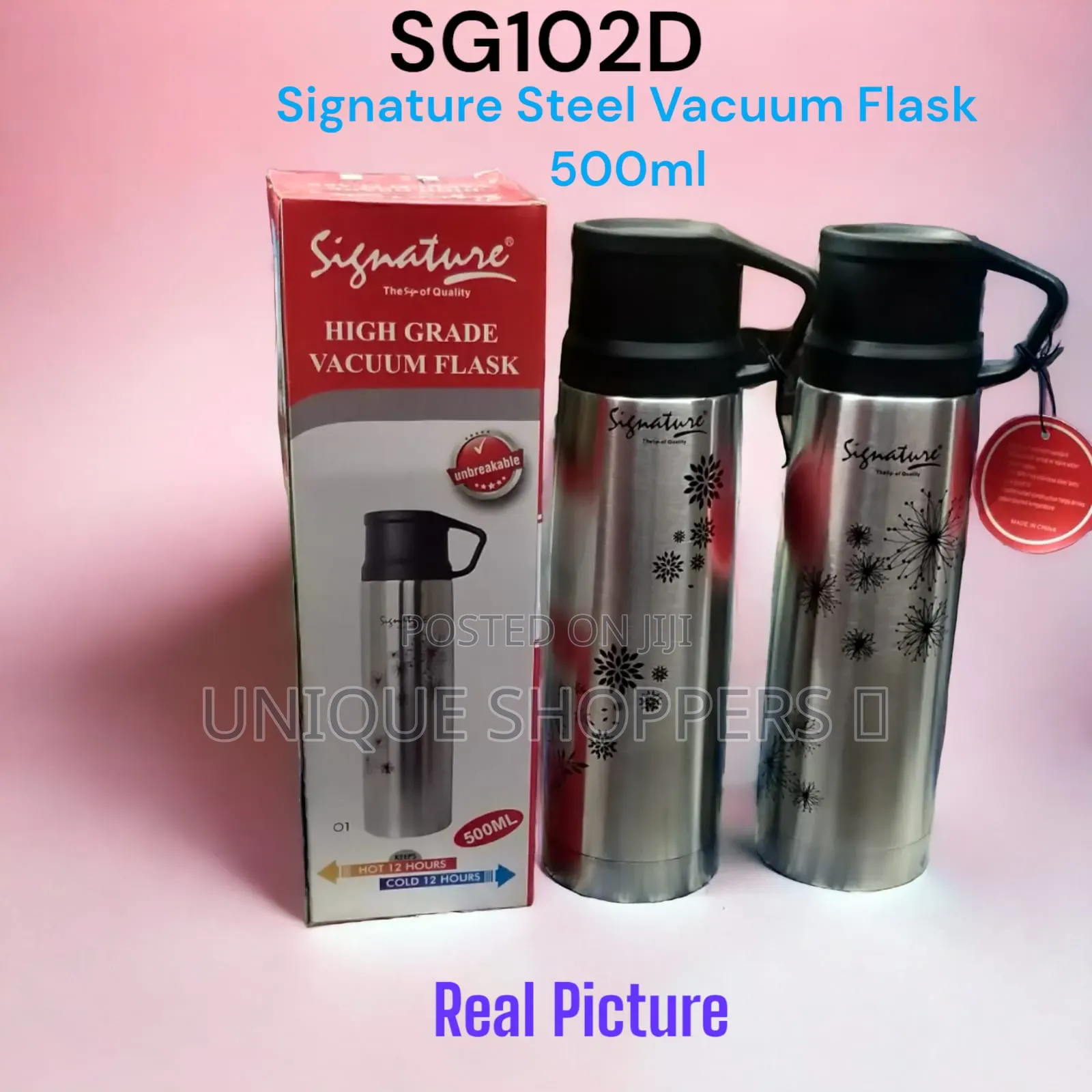 Sg102d Signature Stainless Steel Vacuum Flask 500ml