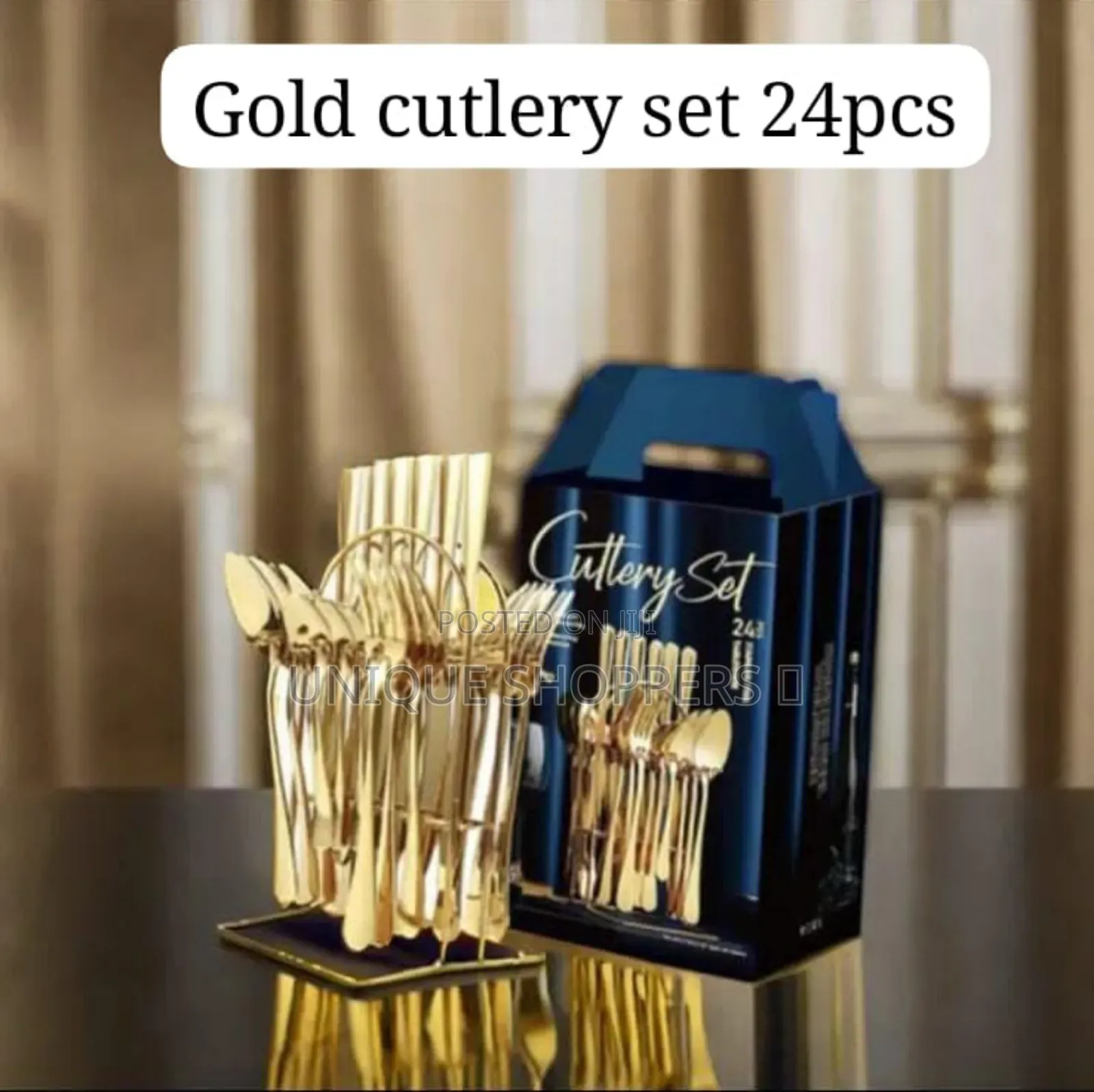 65350 Gold Cutlery Set 24pcs * Per Set.