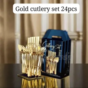 65350 Gold Cutlery Set 24pcs * Per Set.