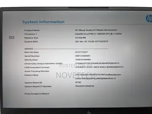 Laptop HP Zbook Studio G7 32GB Intel Core i7 SSD 1T