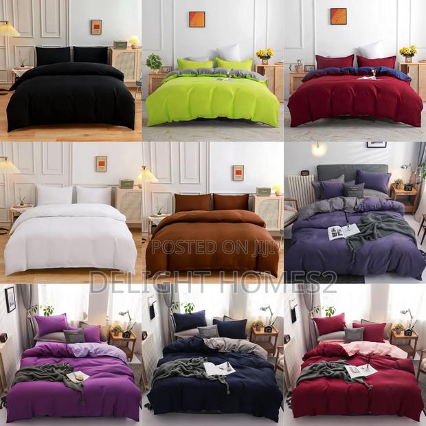 Plain Double Sided Color Cotton Duvet Covers_zaw