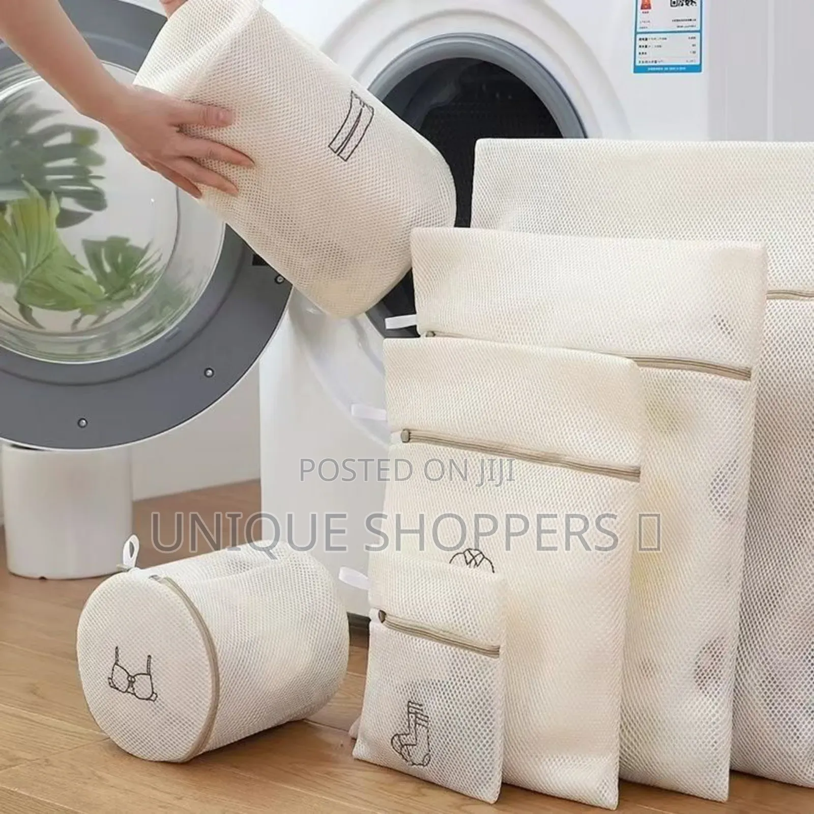 6pcs Zipper Mesh Laundry Bags