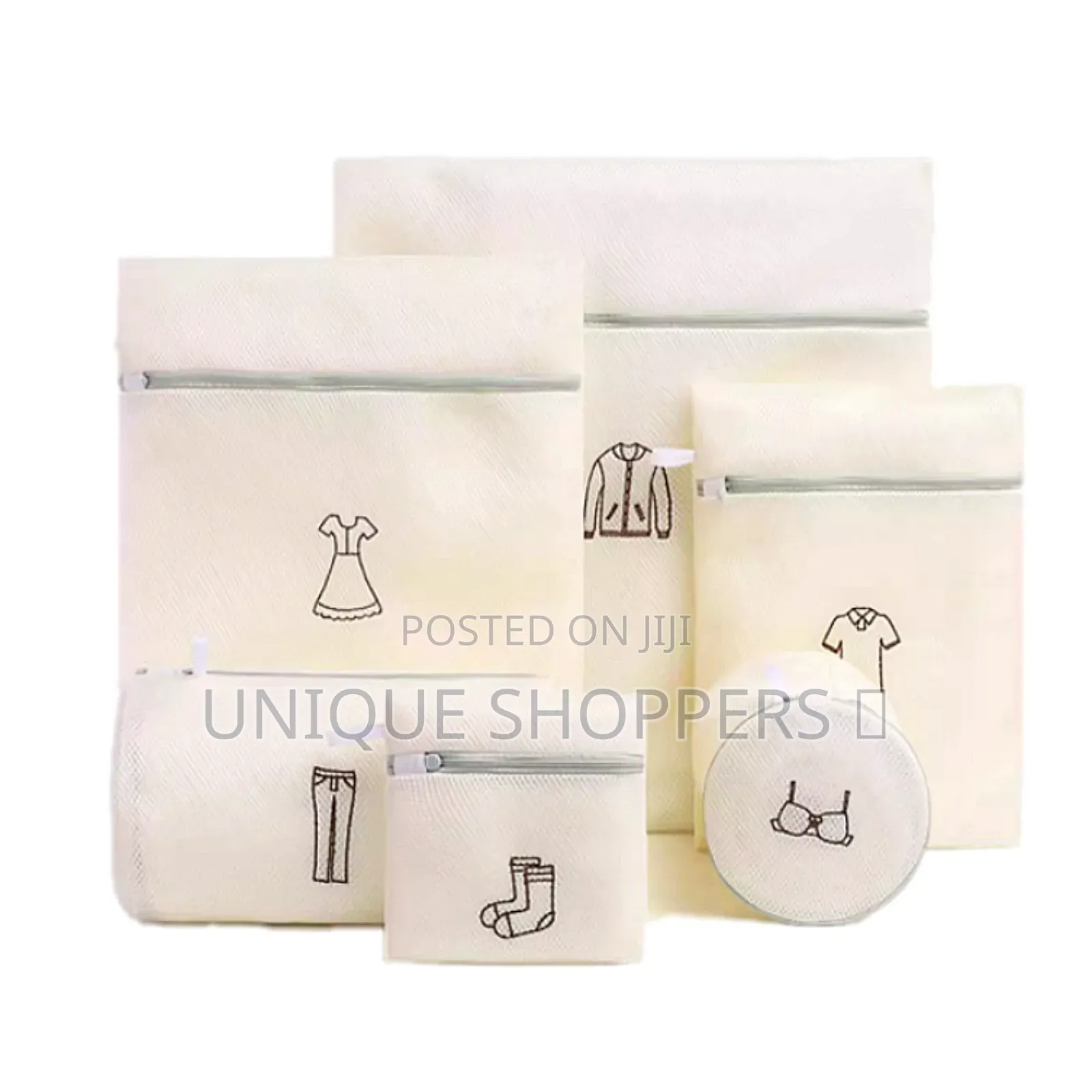 6pcs Zipper Mesh Laundry Bags