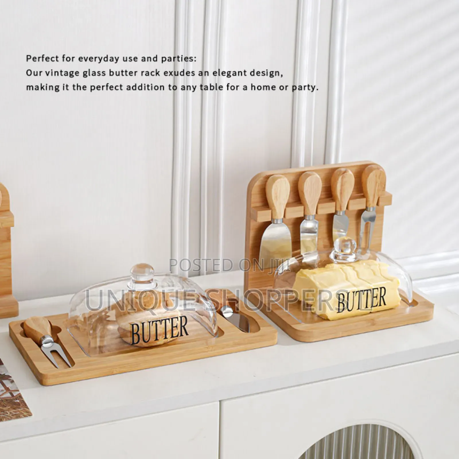 Quality ✓Butter Tray Set With Built-in Knives