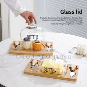 Quality ✓Butter Tray Set With Built-in Knives