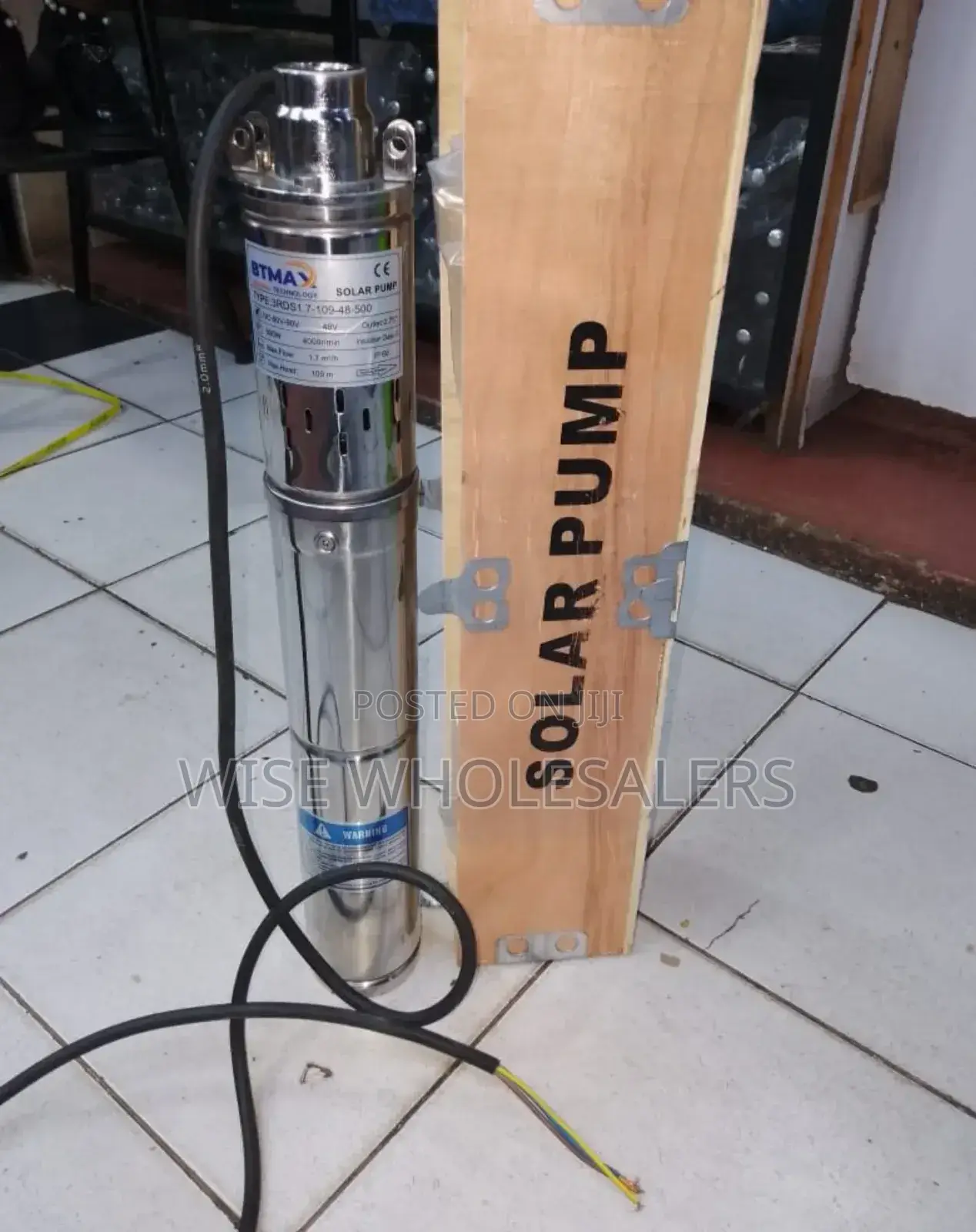 Bt Max Solar Submersible Water Pump 
48volts 
109 M