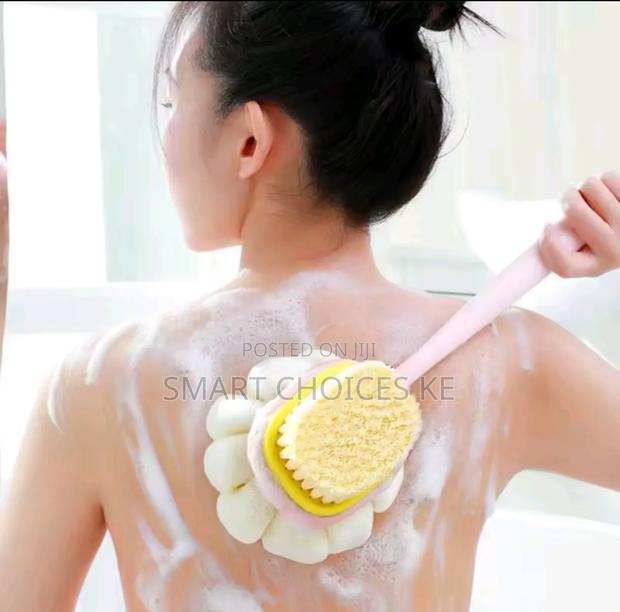 Double Sided Bath Scrubber Brush With Handle - thumbnail 6