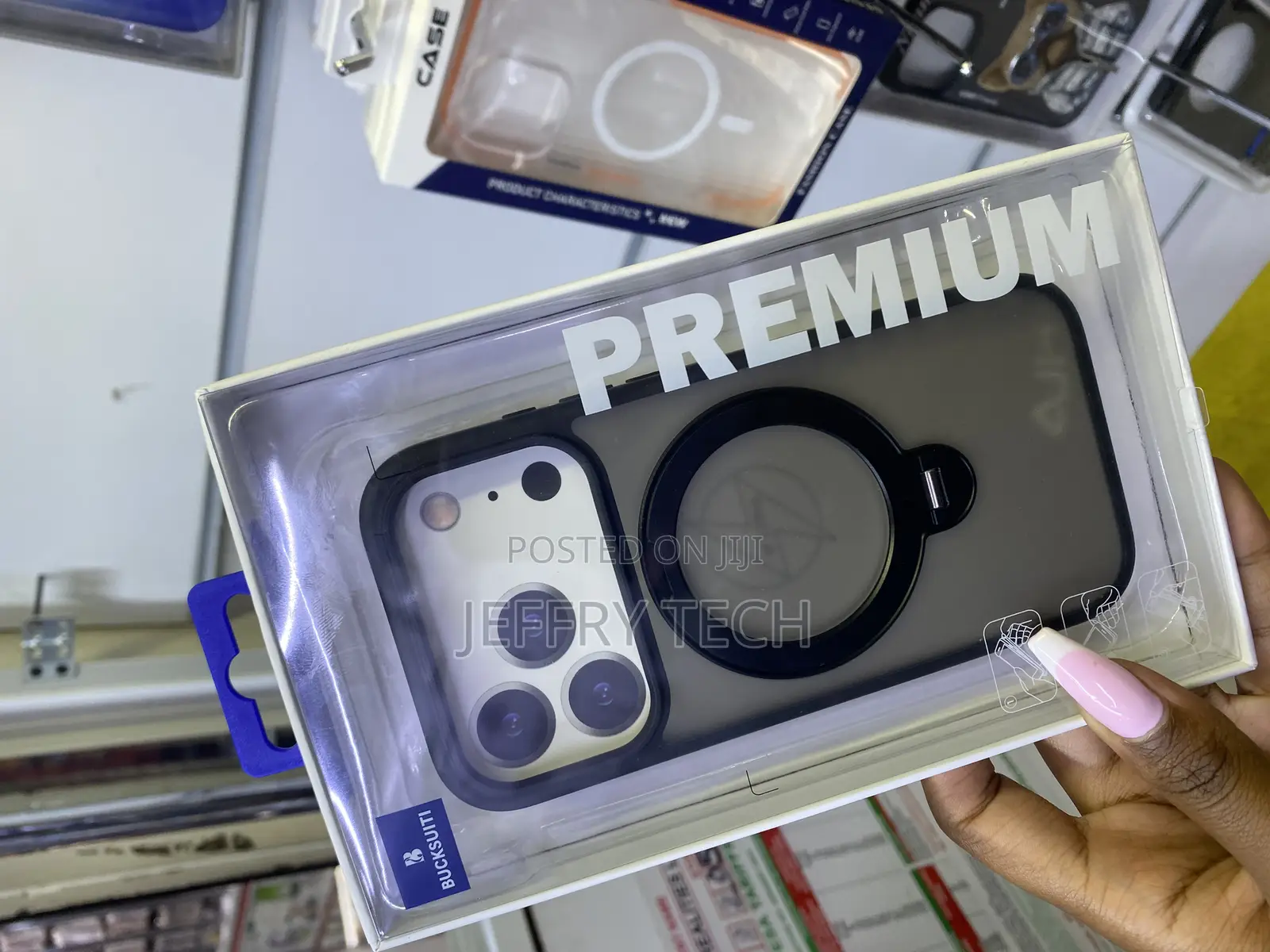 Havicjpk iPhone 17 Pro Magsafe Stand Non-Yellowing Clear Case