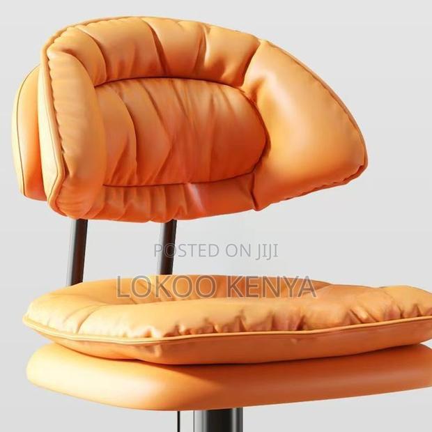 Barstool: Simple Height Adjustable Rawhide Bar Stools - thumbnail 4